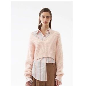 3.1 Phillip Lim Cropped Mohair Sweater